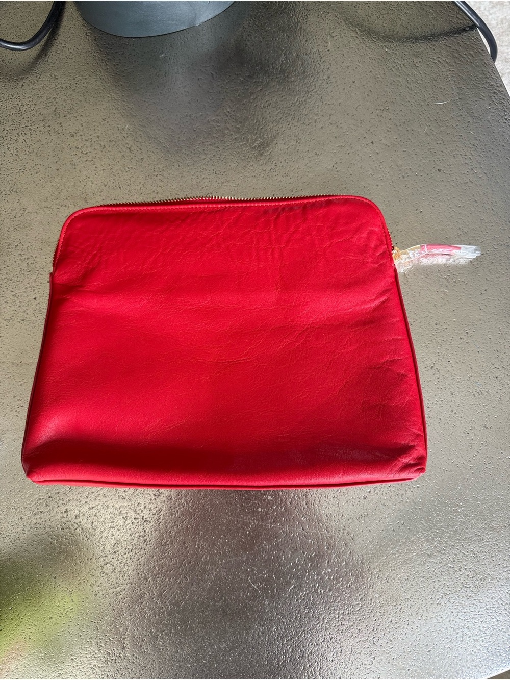 NWOT India Hicks “The Insider” Red Leather Clutch Portfolio Bag